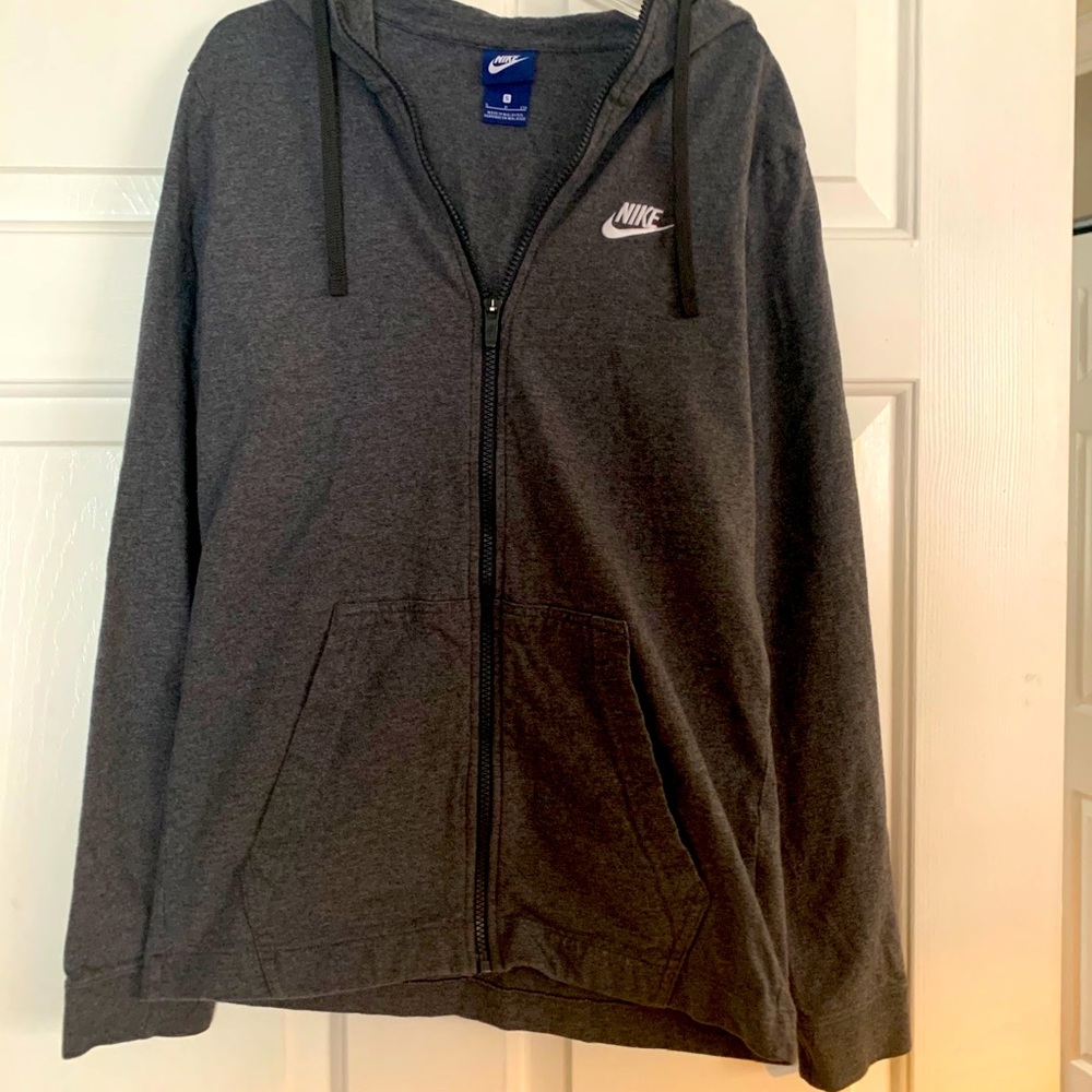 Nike grey hooded sweatshirt